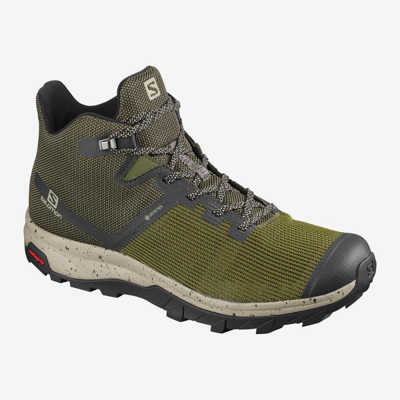 Salomon Outline Prism Mid Gore-Tex Gå Støvler Grønn | 27903-IKVR