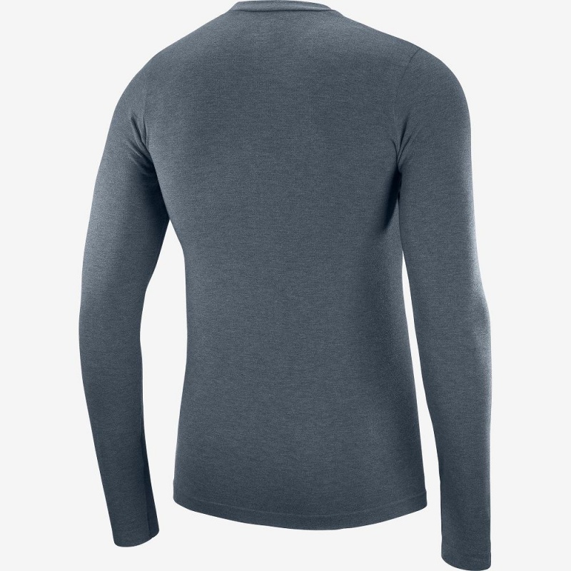 Salomon Outline Seamless Crew M Topper Gray | 81507-XGJK