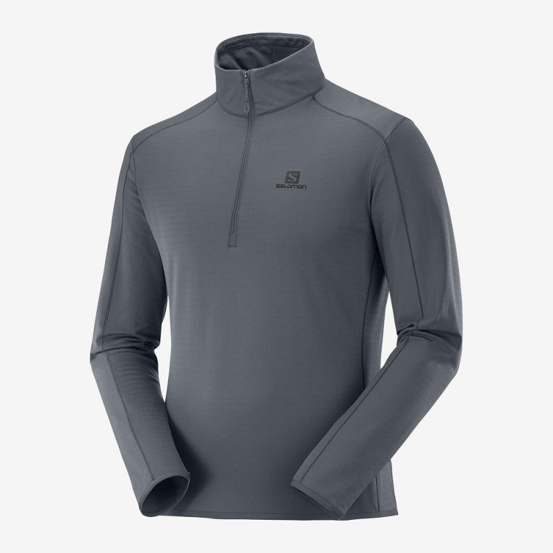 Salomon Outrack Half Zip Mid M Skijakker Gray | 18759-XWDQ