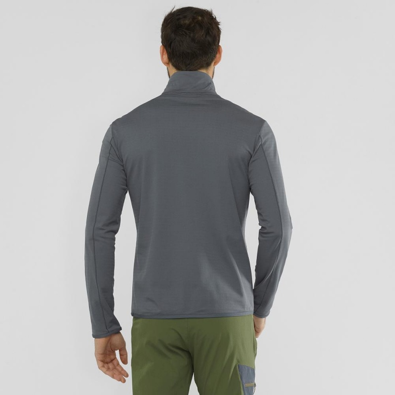 Salomon Outrack Half Zip Mid M Skijakker Gray | 18759-XWDQ