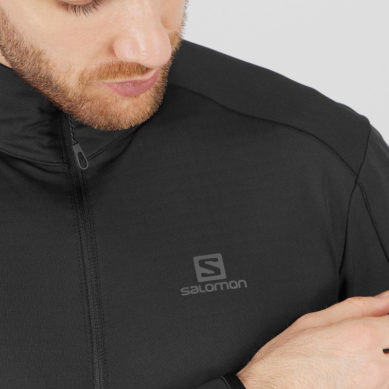 Salomon Outrack Half Zip Mid M Skijakker Svarte | 89670-DGSH