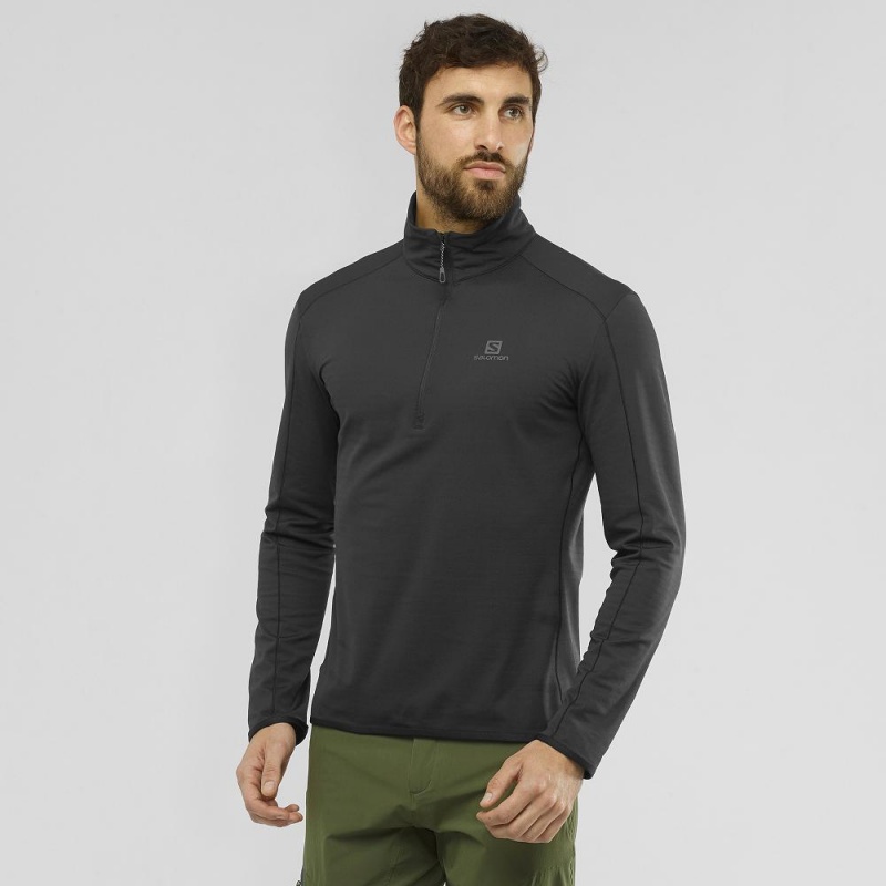 Salomon Outrack Half Zip Mid M Skijakker Svarte | 89670-DGSH