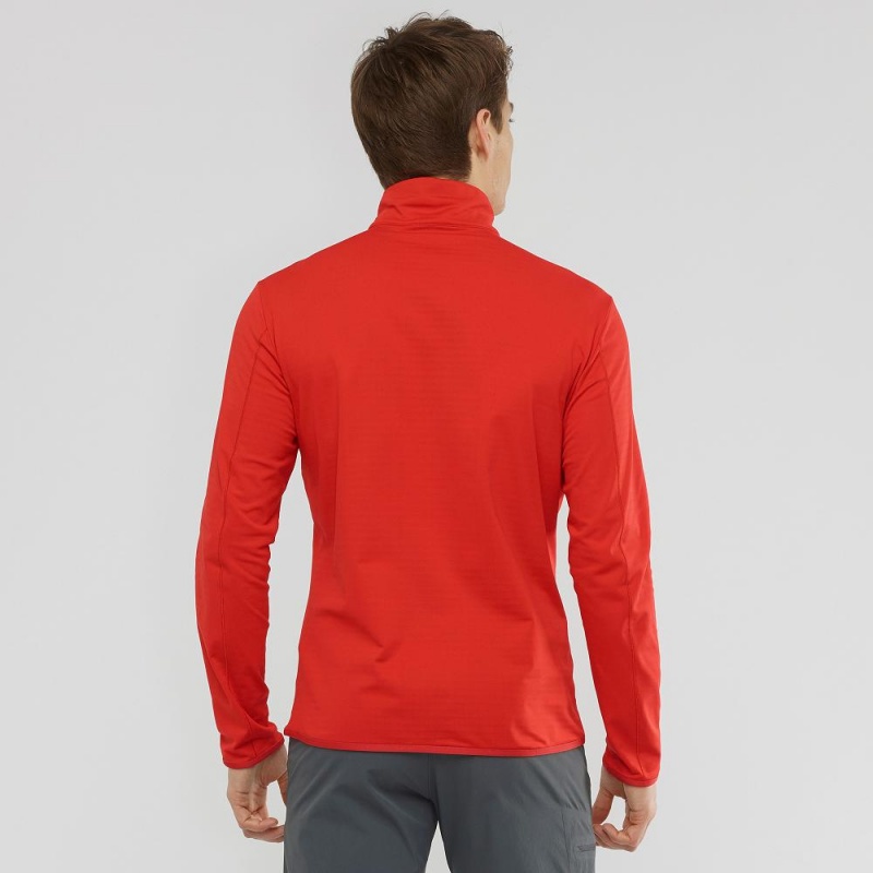 Salomon Outrack Half Zip Mid M Skijakker Rød | 60527-WUDG