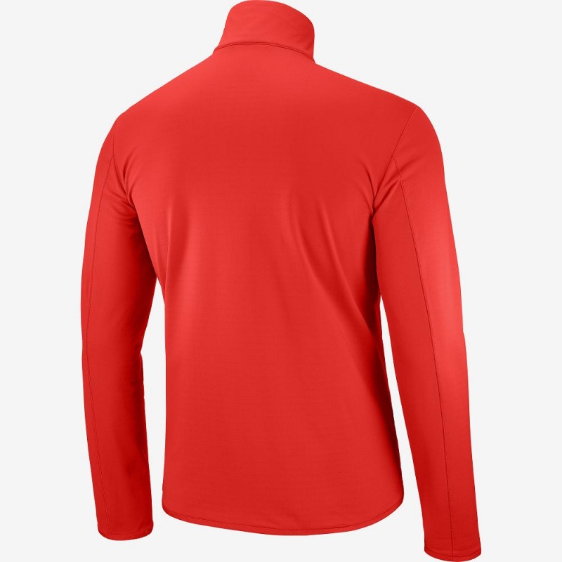 Salomon Outrack Half Zip Mid M Skijakker Rød | 60527-WUDG