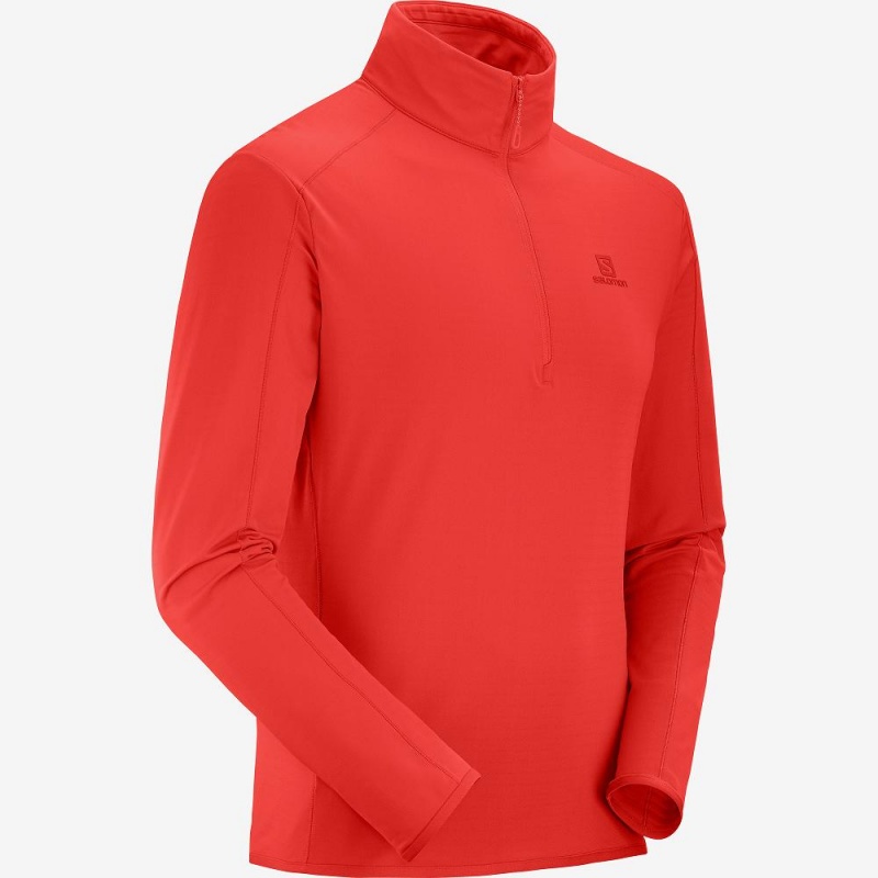 Salomon Outrack Half Zip Mid M Skijakker Rød | 60527-WUDG