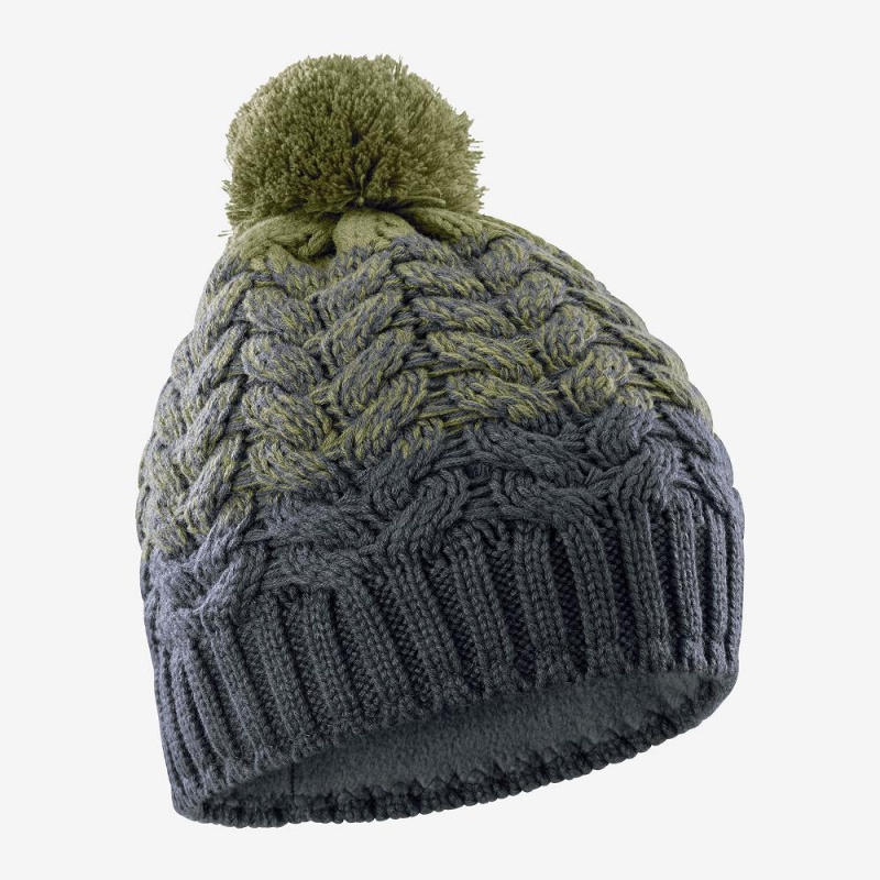 Salomon Poly Beanie Hatt Grønn | 83091-DSPV