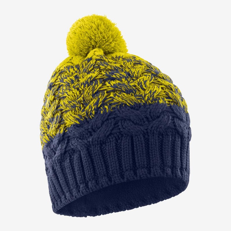 Salomon Poly Beanie Hatt Marineblå | 19705-MCIX