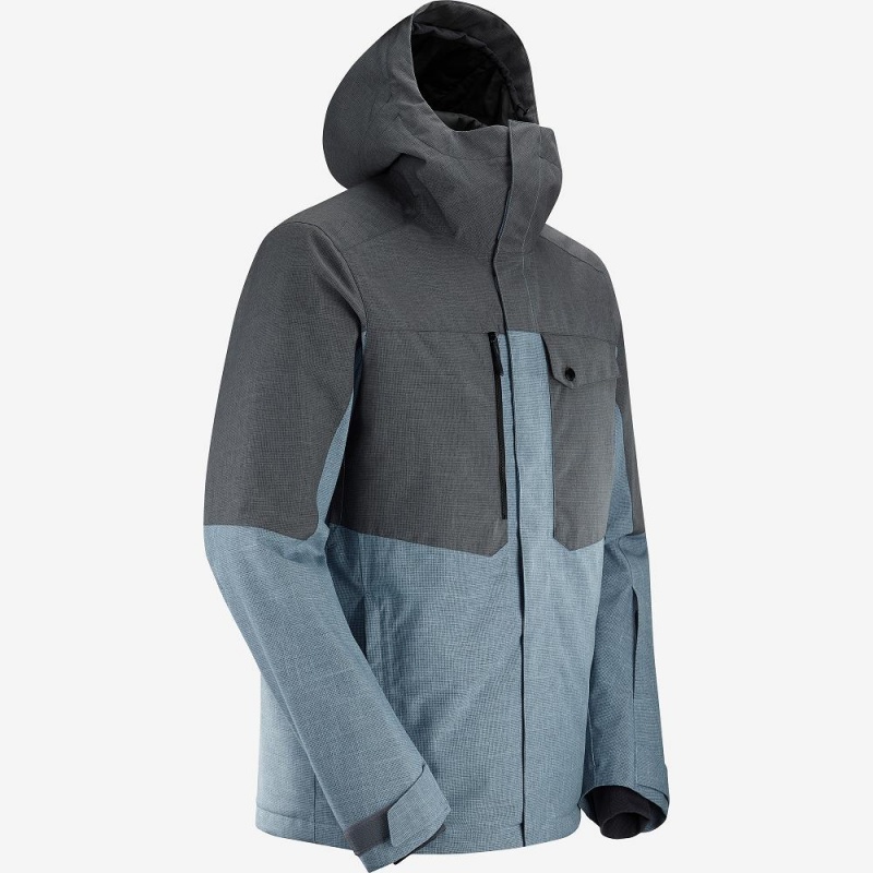 Salomon Powderstash Jacket M Skijakker Blå | 34056-DUKS