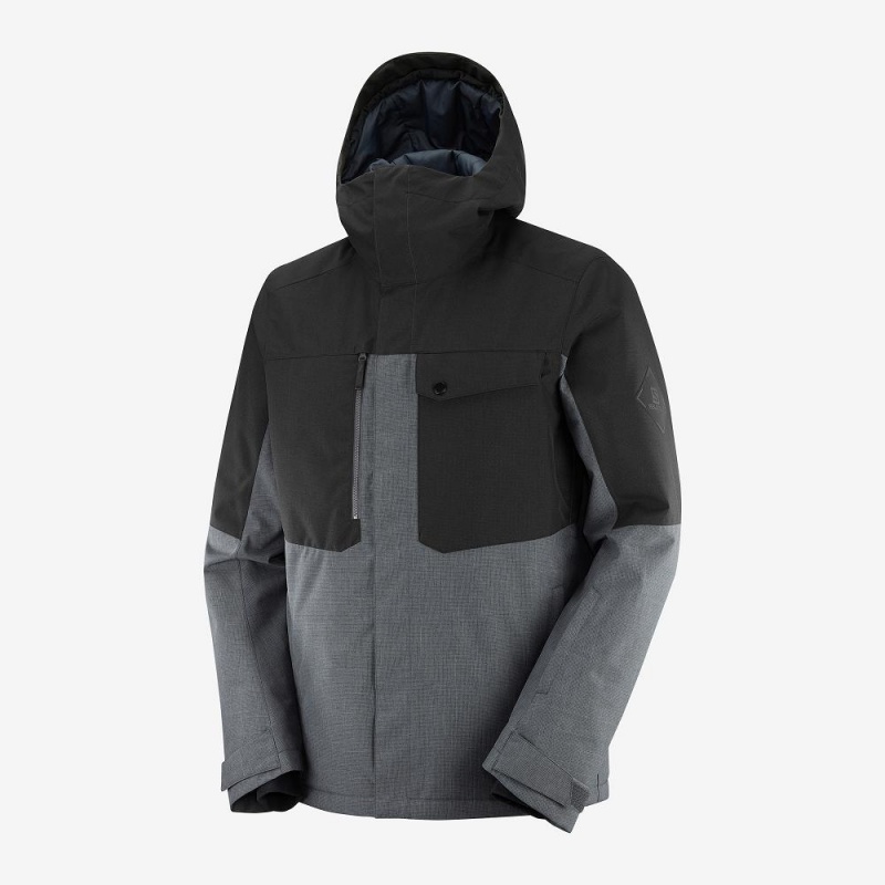 Salomon Powderstash Jacket M Skijakker Gray | 73285-SRYT