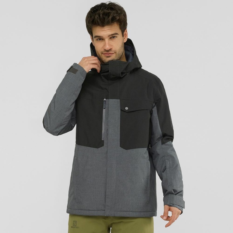 Salomon Powderstash Jacket M Skijakker Gray | 73285-SRYT