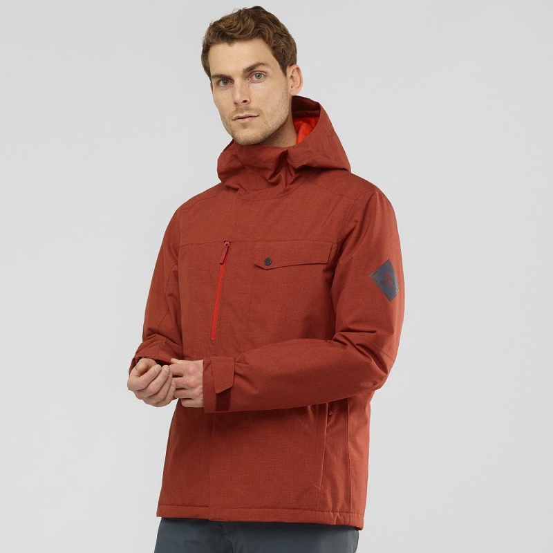 Salomon Powderstash Jacket M Skijakker Rød | 23608-SFEA