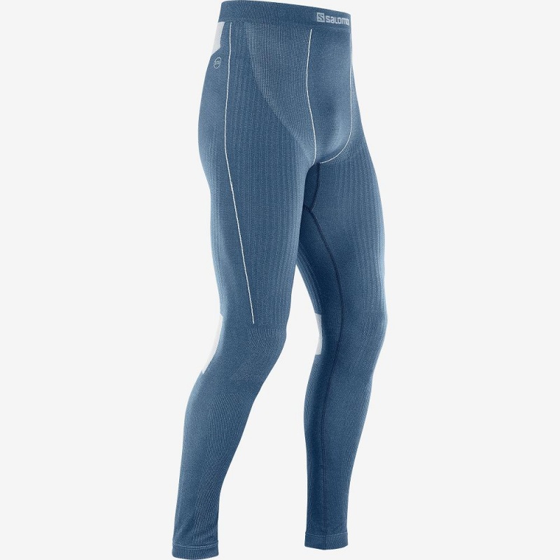 Salomon Primo Warm Tight Seamless M Tights Marineblå | 76091-BWDI