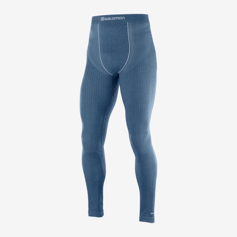 Salomon Primo Warm Tight Seamless M Tights Marineblå | 76091-BWDI