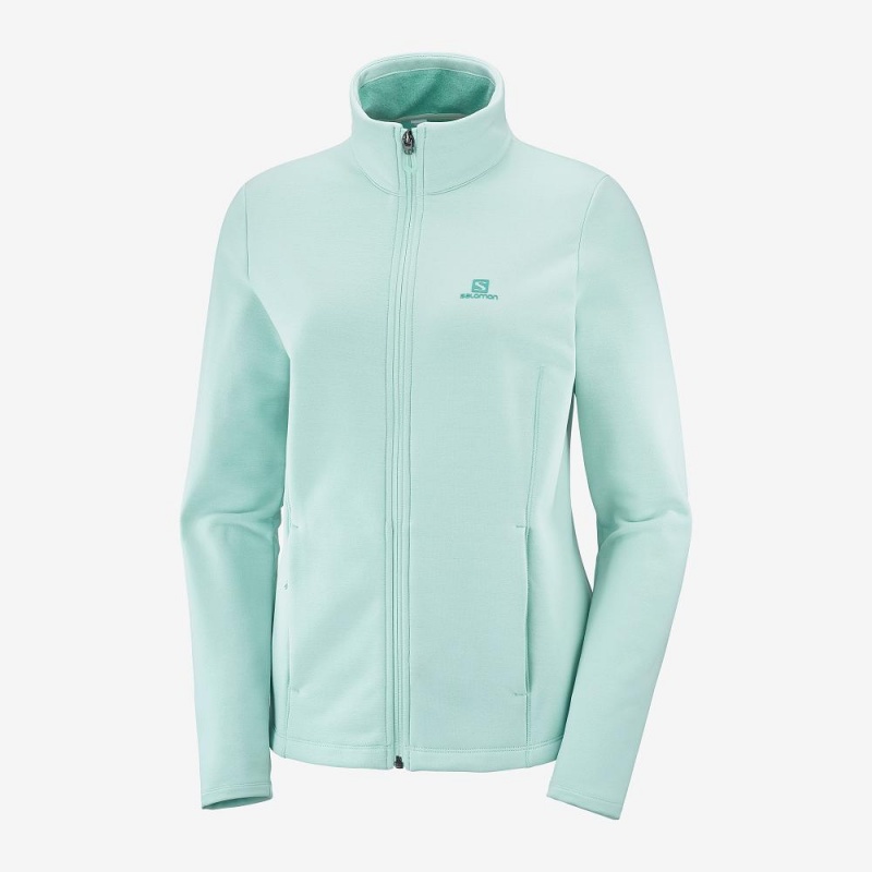 Salomon Radiant Full Zip Mellomlag W Skijakker Grønn | 75630-AUKE