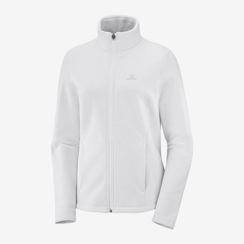 Salomon Radiant Full Zip Mellomlag W Skijakker Hvite | 06123-BMAN