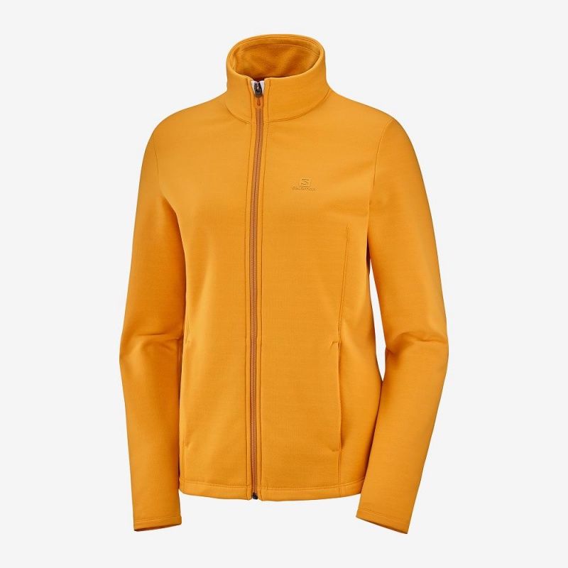 Salomon Radiant Full Zip Mellomlag W Skijakker Gul | 62934-OVNA