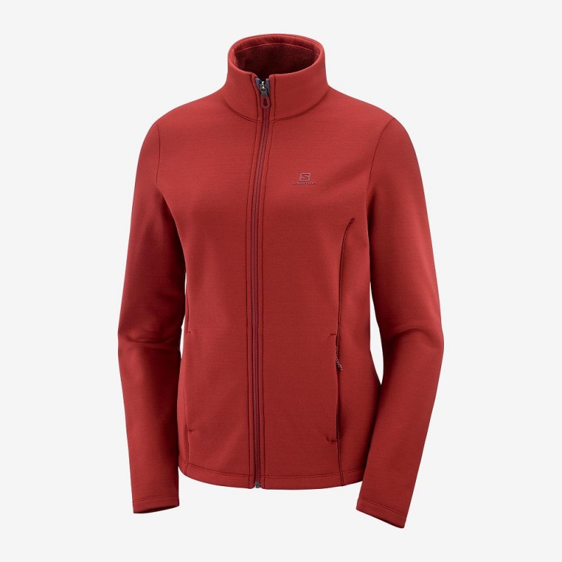 Salomon Radiant Full Zip Mellomlag W Skijakker Rød | 09452-UHNT