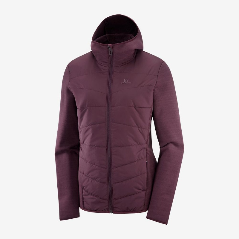 Salomon Radiant Hybrid Hoodie W Skijakker Lilla | 23150-HJUZ