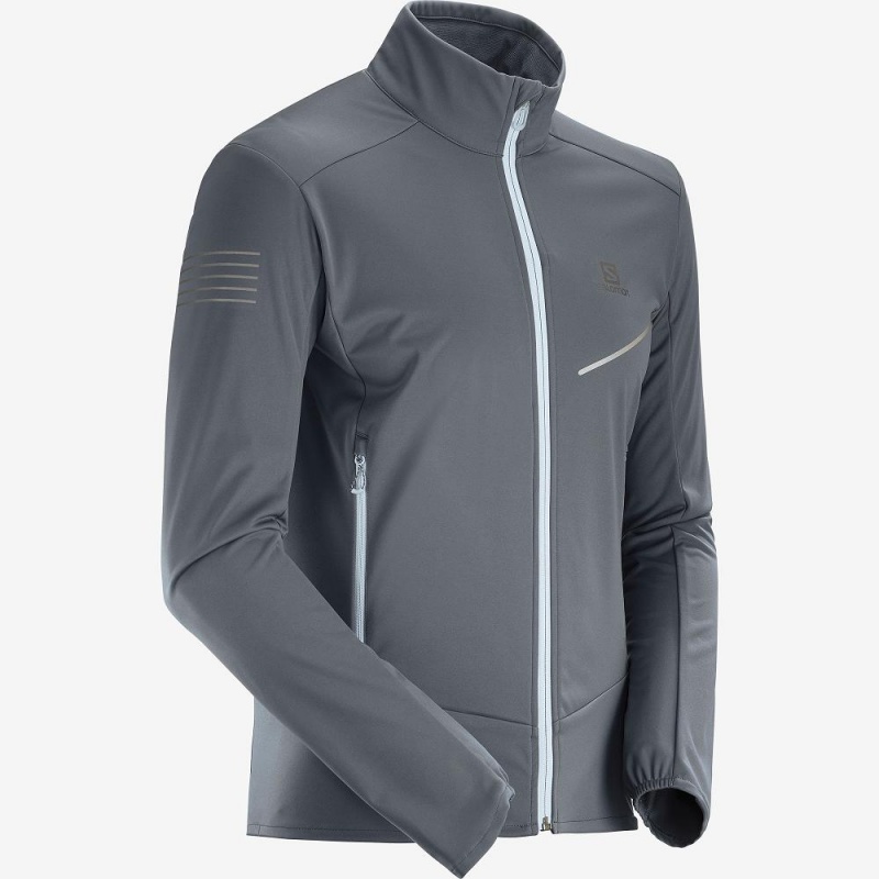 Salomon Rs Softshell Jkt M Jakke Gray | 81457-HGSY