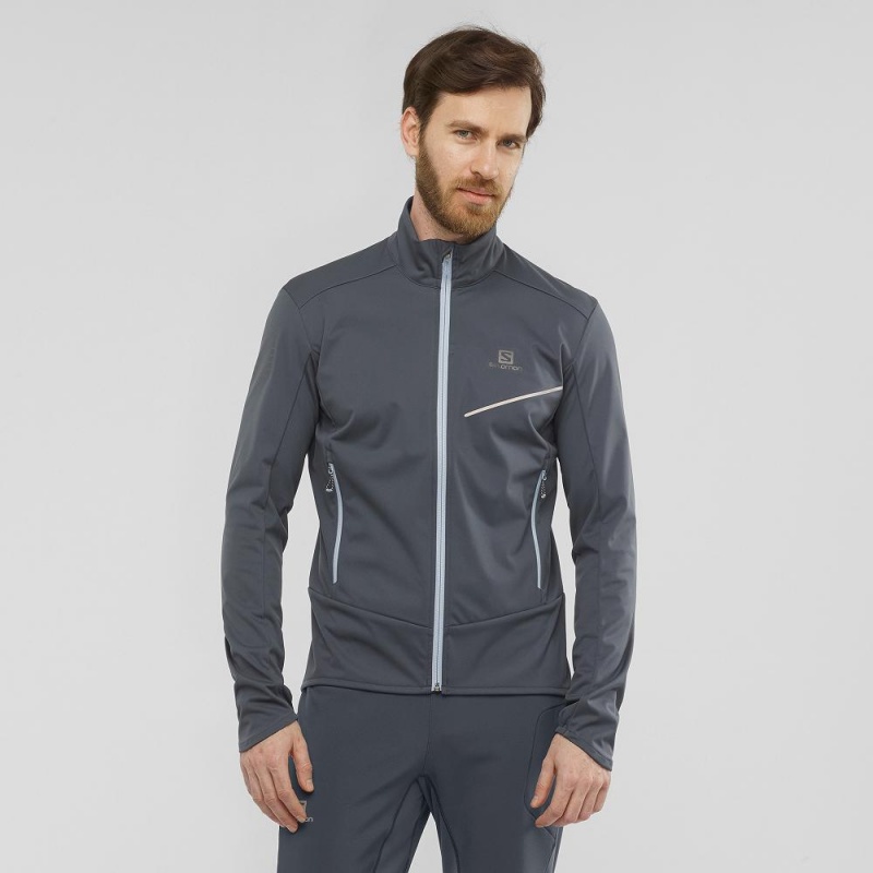 Salomon Rs Softshell Jkt M Jakke Gray | 81457-HGSY