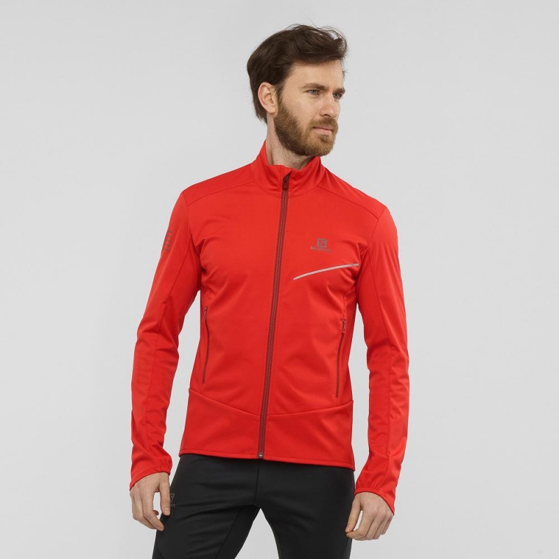 Salomon Rs Softshell Jkt M Jakke Rød | 15946-IKQZ