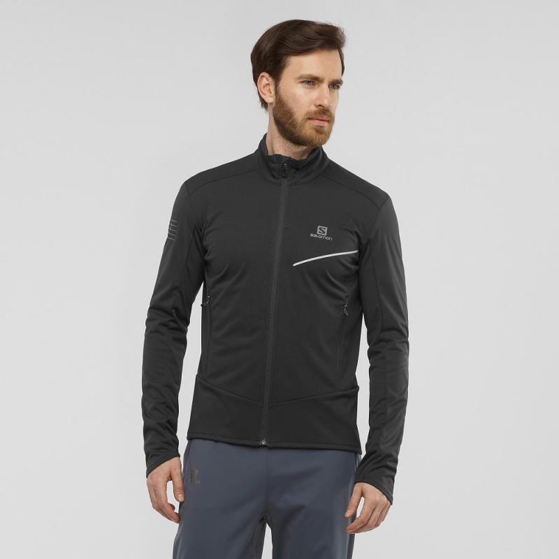 Salomon Rs Softshell Jkt M Jakke Svarte | 49780-JBZL