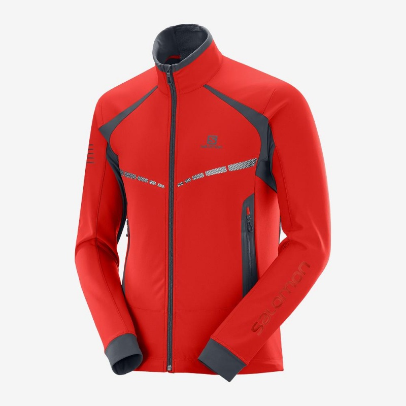 Salomon Rs Warm Softshell Jkt M Jakke Rød | 39817-ICAT