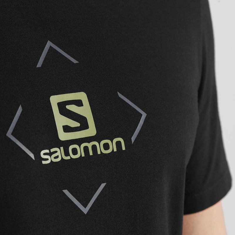 Salomon Salomon Bomull Tee M T-skjorte Svarte | 89150-RQDO