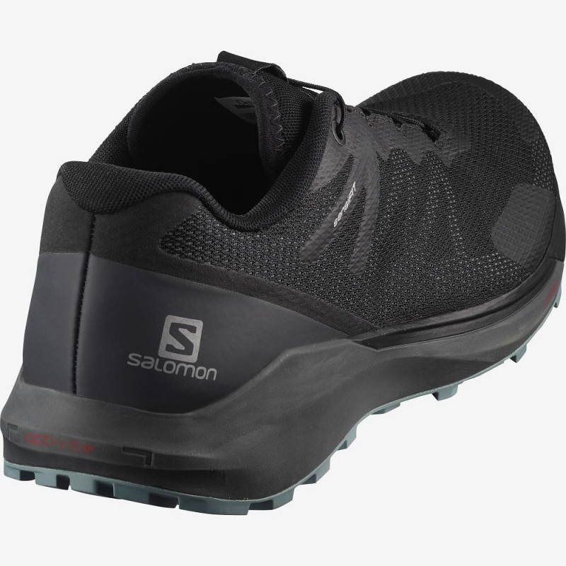 Salomon Sense Ride 3 Trail Løpesko Svarte | 63741-EBOL