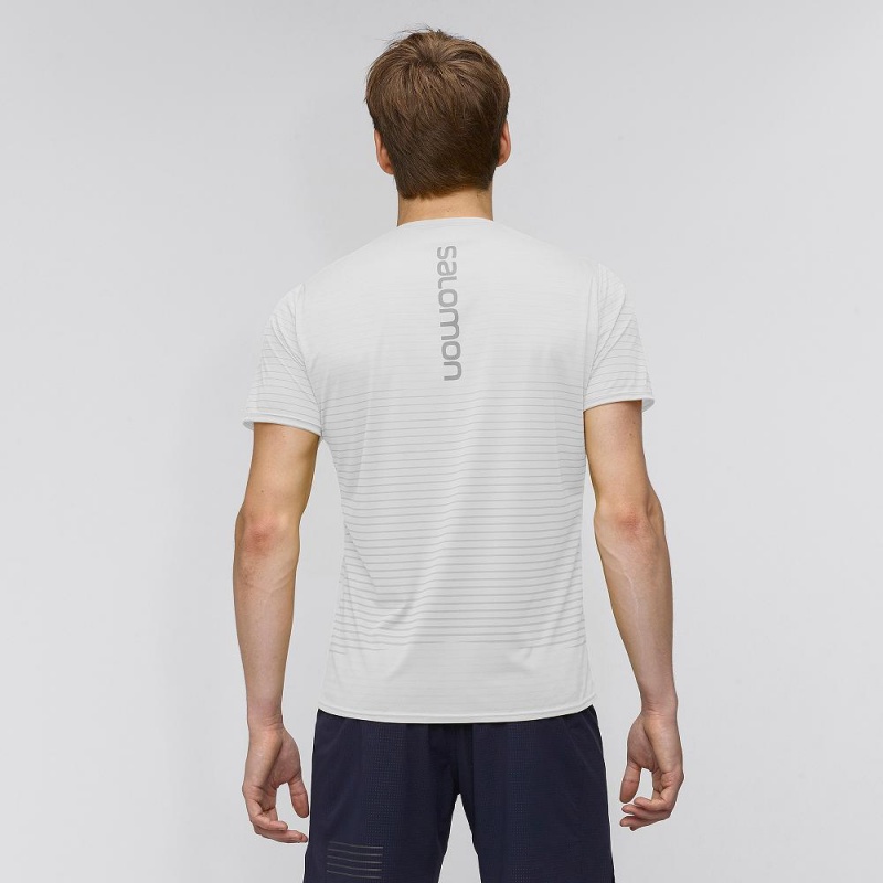 Salomon Sense Tee M Topper Hvite | 01372-QJKY