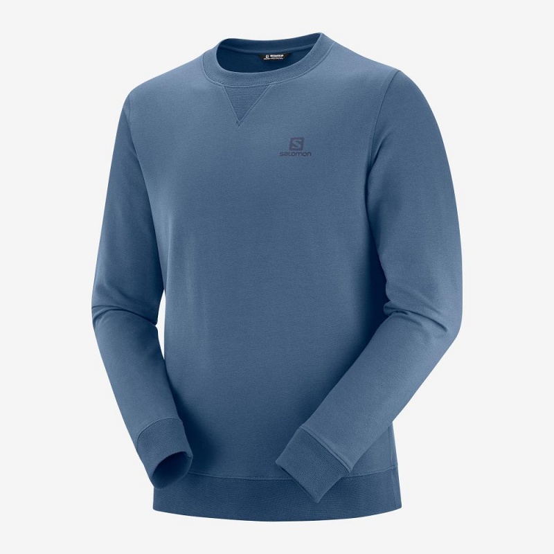 Salomon Shift Crewneck M Pullover Marineblå | 10398-YGWH