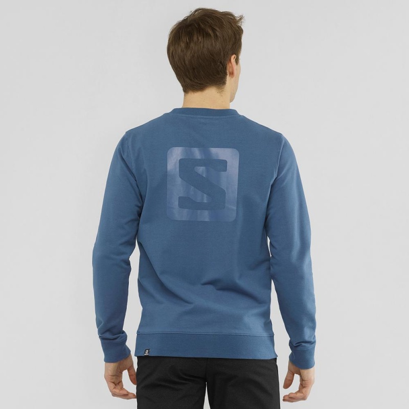 Salomon Shift Crewneck M Pullover Marineblå | 10398-YGWH