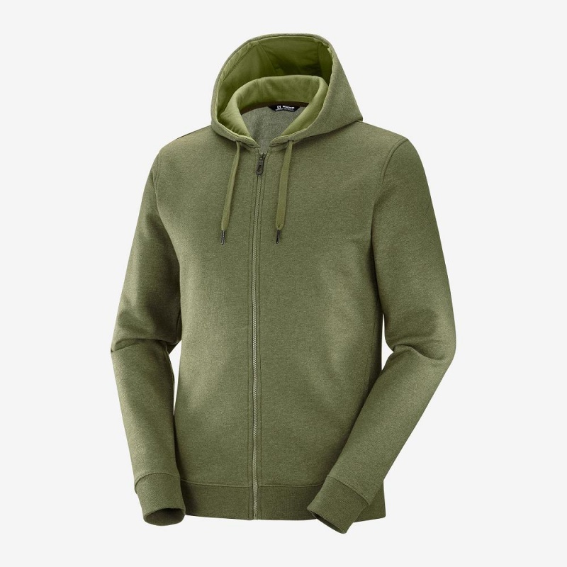 Salomon Shift Full Zip Hoodie M Løpejakke Grønn | 41083-MCUB