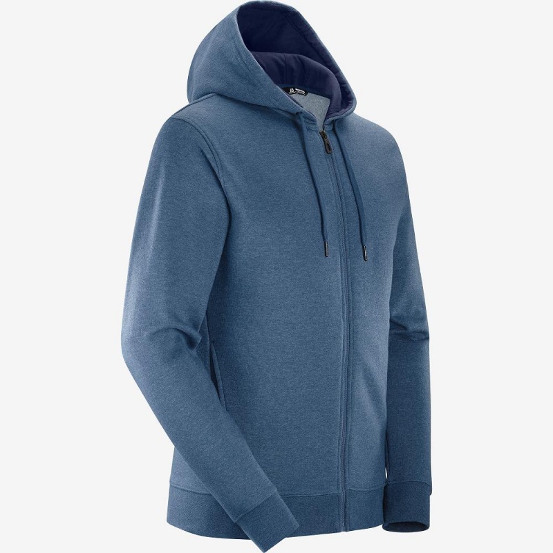 Salomon Shift Full Zip Hoodie M Løpejakke Marineblå | 93056-YQJL