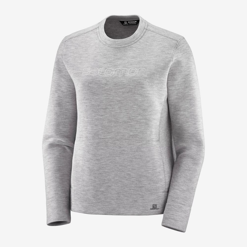 Salomon Sight Crew Neck W Pullover Gray | 40162-NWJY