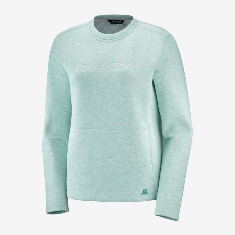 Salomon Sight Crew Neck W Pullover Grønn | 35279-OVGK