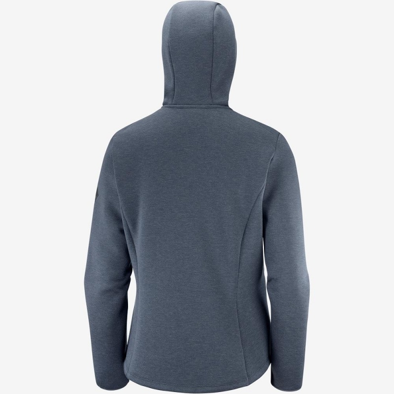 Salomon Snowshelter Fleece Hoodie W Skijakker Gray | 02156-ODYL