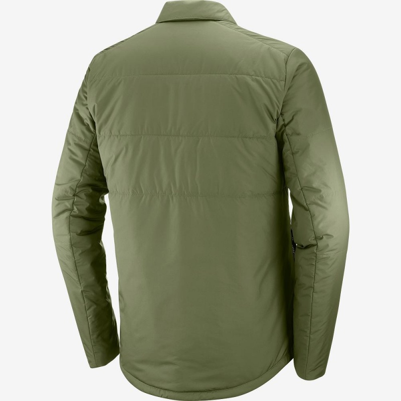 Salomon Snowshelter Insulated Shirt M Jakke Grønn | 40396-SZRU