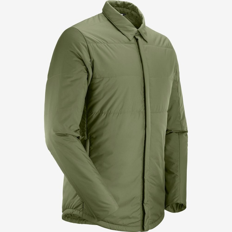 Salomon Snowshelter Insulated Shirt M Jakke Grønn | 40396-SZRU