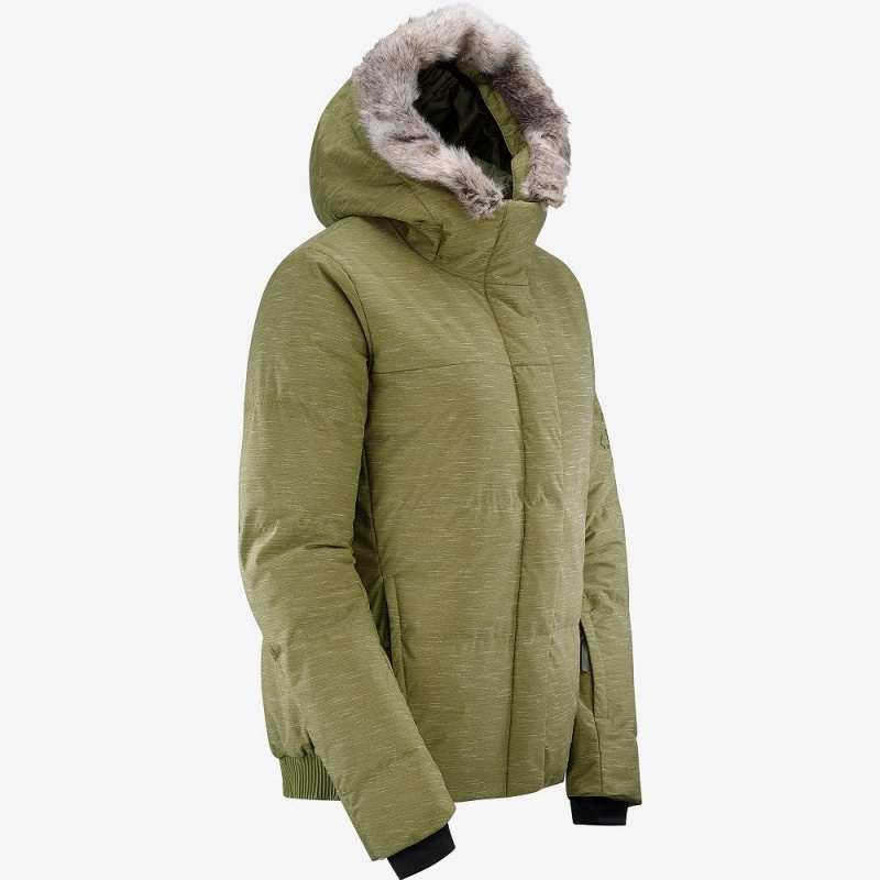 Salomon Snuggly Warm Jacket W Skijakker Grønn | 23518-DSAW