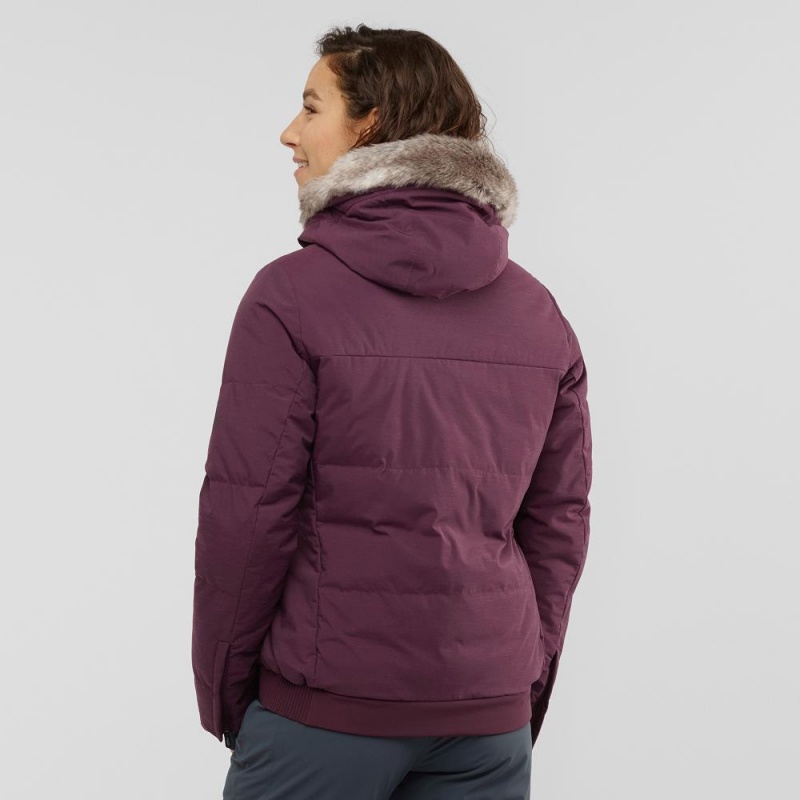 Salomon Snuggly Warm Jacket W Skijakker Lilla | 47965-WEZR