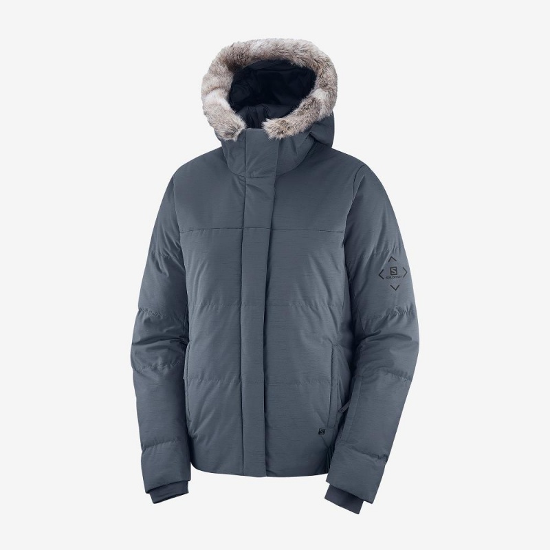 Salomon Snuggly Warm Jacket W Skijakker Gray | 56784-FVKZ