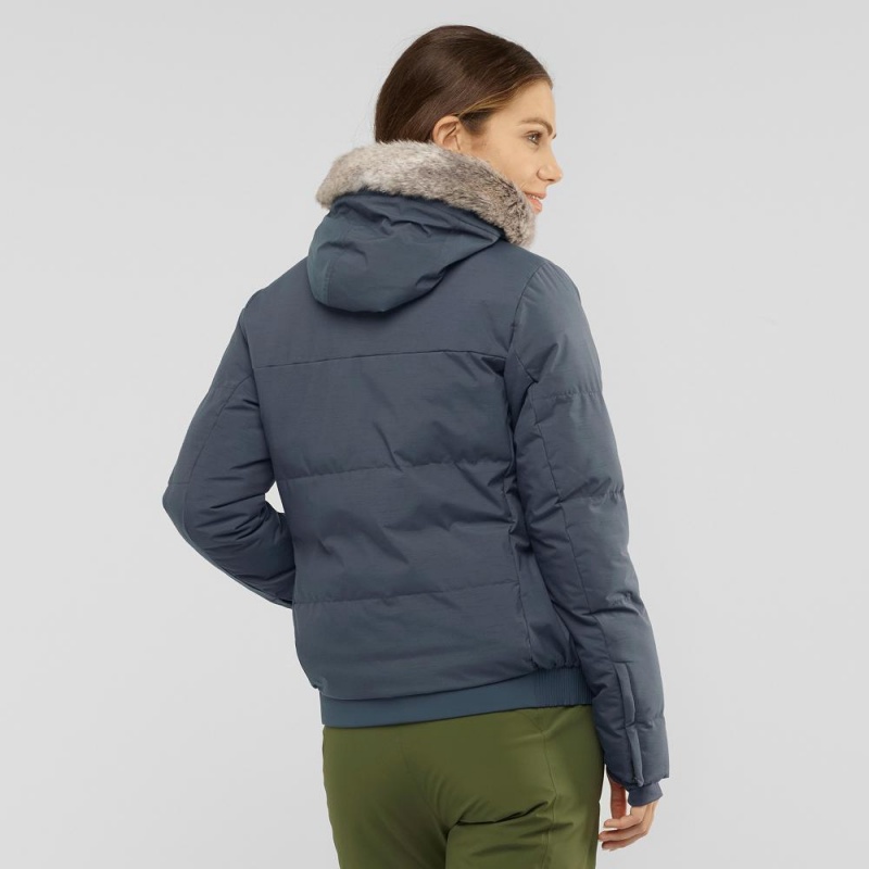 Salomon Snuggly Warm Jacket W Skijakker Gray | 56784-FVKZ