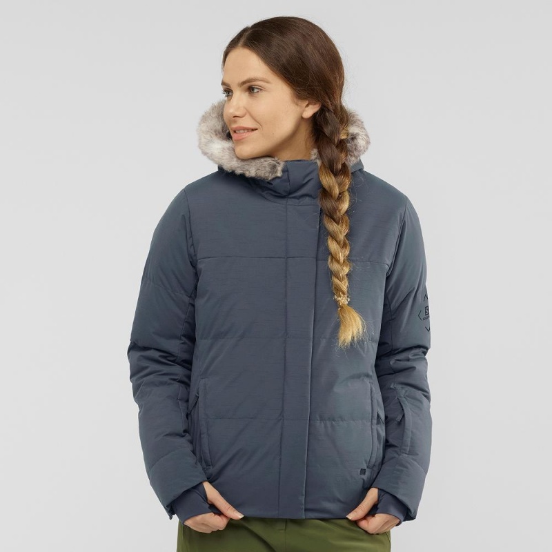 Salomon Snuggly Warm Jacket W Skijakker Gray | 56784-FVKZ