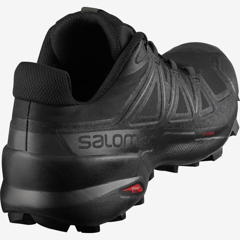 Salomon Speedcross 5 Brede Trail Løpesko Svarte | 54803-PATM