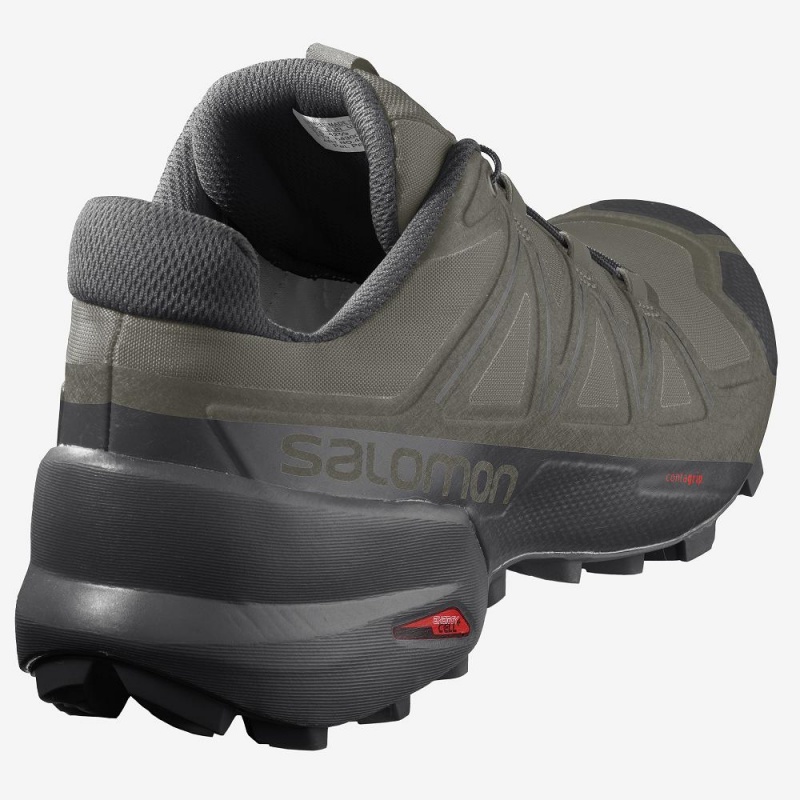 Salomon Speedcross 5 Brede Trail Løpesko Grønn | 72681-CQVE