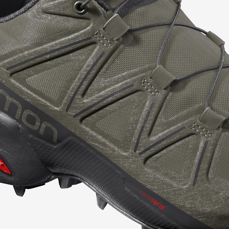 Salomon Speedcross 5 Brede Trail Løpesko Grønn | 72681-CQVE