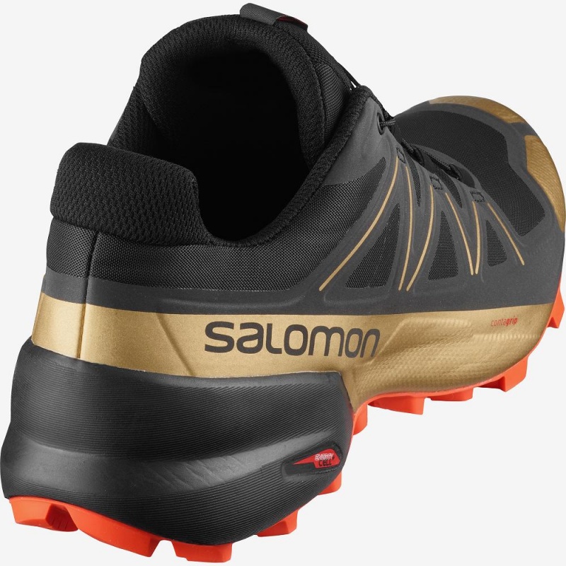 Salomon Speedcross 5 Gts Trail Løpesko Svarte | 80349-NSUD