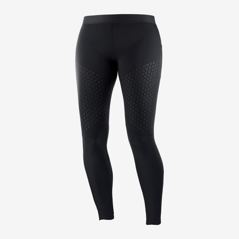 Salomon Support Tight W Tights Svarte | 71490-XNQH