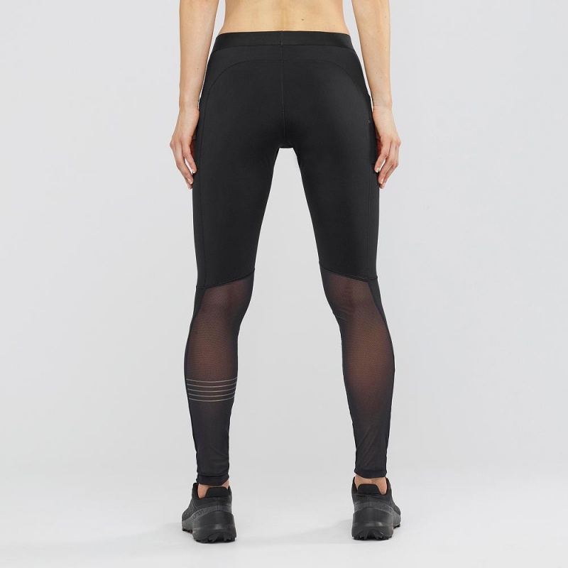 Salomon Support Tight W Tights Svarte | 71490-XNQH